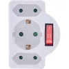 Adaptador de enchufe tipo F InLine 16471C 2x tipo C + tipo F blanco