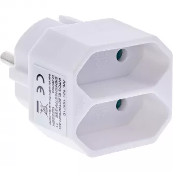 Adaptador de enchufe tipo F a tipo C euroconector blanco InLine 16471D