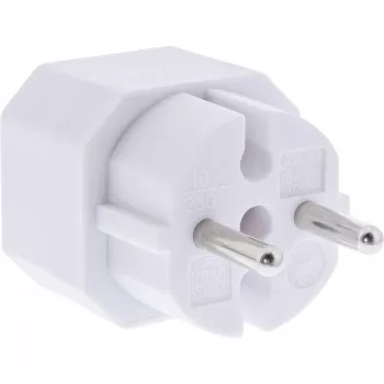 Adaptador de enchufe tipo F a tipo C euroconector blanco InLine 16471D