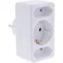 Adaptador de enchufe tipo F InLine 16471B 2x tipo C + tipo F blanco