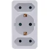 Adaptador de enchufe tipo F InLine 16471B 2x tipo C + tipo F blanco