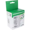 Adaptador de enchufe tipo F InLine 16471B 2x tipo C + tipo F blanco