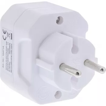 Adaptador de enchufe tipo F a tipo C InLine 16471A blanco