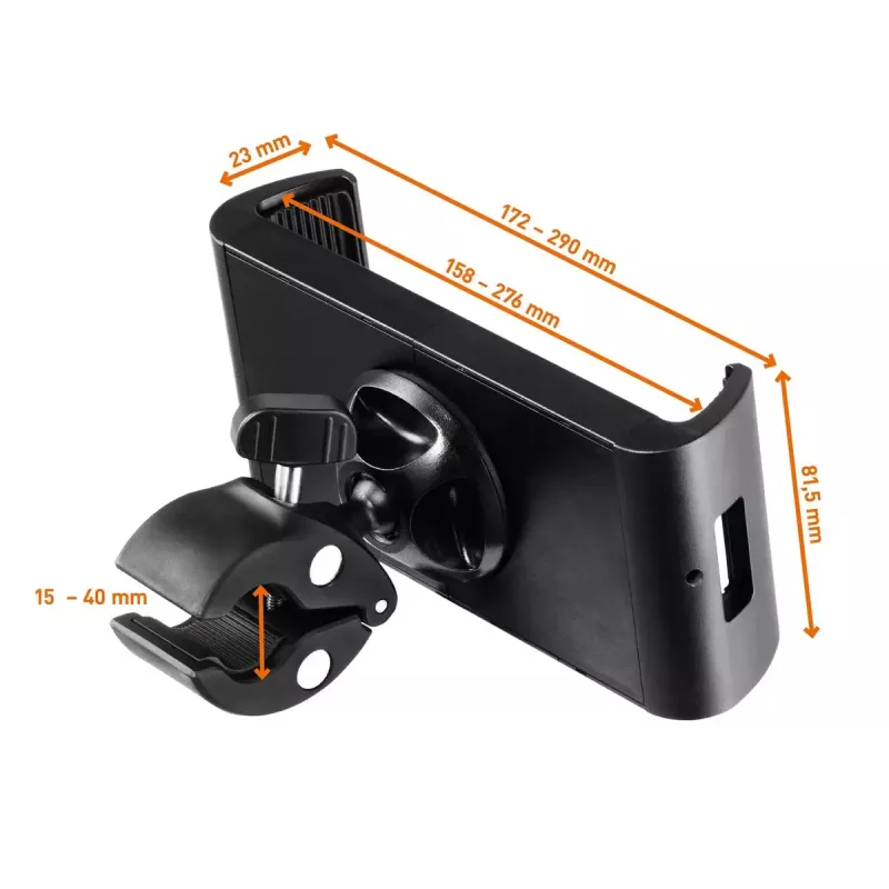 Soporte pasivo Durable Tought Clamp XL ordenador móvil teléfono móvil smartphone tablet UMPC negro