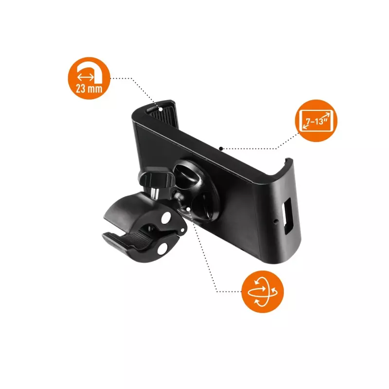 Soporte pasivo Durable Tought Clamp XL ordenador móvil teléfono móvil smartphone tablet UMPC negro