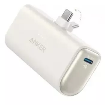 Batería externa Anker A1653021, 5 mAh, Power Delivery, 2× USB-C, 18 W, 3 A, beige