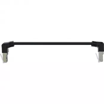 Cable de parcheo InLine acodado arriba/abajo, S/FTP (PiMf), Cat.6, 250 MHz, PVC cobre