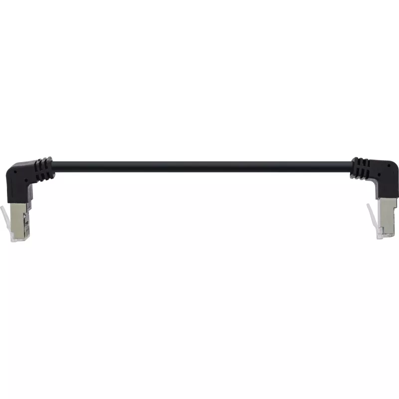 Cable de parcheo InLine acodado arriba/abajo, S/FTP (PiMf), Cat.6, 250 MHz, PVC cobre