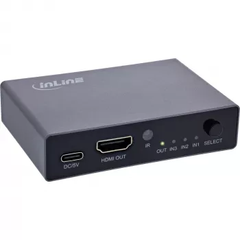 Conmutador HDMI InLine 65020 3 puertos 8K 60Hz HDCP 2.3