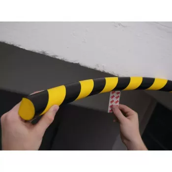 DURABLE S30R Perfil de protección de superficies, amarillo/negro, autoadhesivo, 1 m