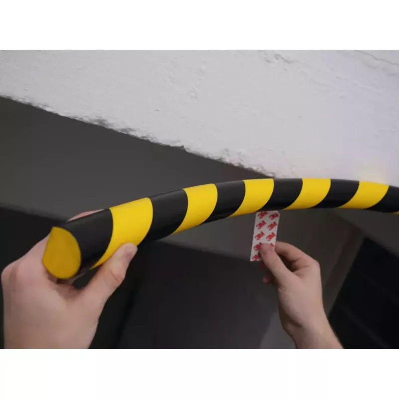 DURABLE S30R Perfil de protección de superficies, amarillo/negro, autoadhesivo, 1 m
