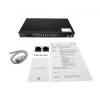 Switch industrial gestionado L2 Plus PoE LevelOne de 28 puertos, 4 x 1/2.5/10GbE SFP+, 24 salidas PoE, 370W, 802.3AF/AT/BT PoE, montaje en rack de 19