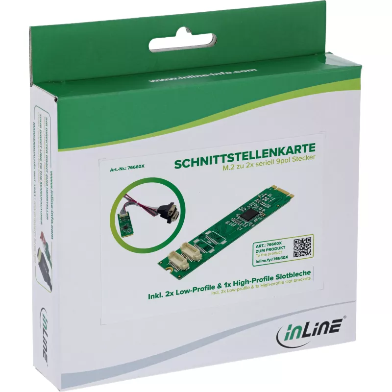 InLine 76660X adaptador serie interno M.2 conector macho 4 Gbit/s
