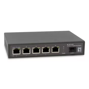 Switch de red LevelOne GEP-0625 No gestionado 2.5G Ethernet (100/1000/2500) Power over Ethernet (PoE) Negro