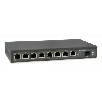 Switch de red LevelOne GEP-0925 No gestionado 2.5G Ethernet (100/1000/2500) Power over Ethernet (PoE) Negro