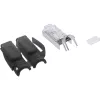 Conector macho de crimpado InLine Cat.6A RJ45 apantallado, 3 piezas negro pack de 100