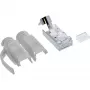 Conector macho de crimpado InLine Cat.6A RJ45 apantallado, 3 piezas gris pack de 100