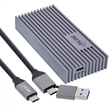 Carcasa externa USB4 InLine 00031J — USB-C a SSD M.2 NVMe, 40 Gb/s, aluminio