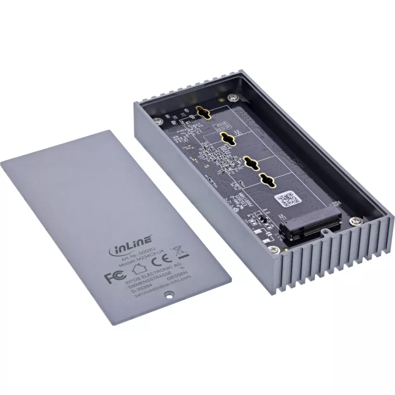 Carcasa externa USB4 InLine 00031J — USB-C a SSD M.2 NVMe, 40 Gb/s, aluminio