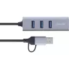Hub de interfaces InLine 33380S USB 3.2 Gen 1 (3.1 Gen 1) Type-A + Type-C 5000 Mbit/s gris