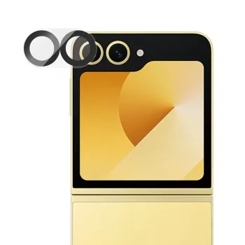 Protector de objetivo de cámara PanzerGlass PicturePerfect para Samsung Galaxy Z Flip7 FE — vidrio templado, silicona, transparente, 1 unidad