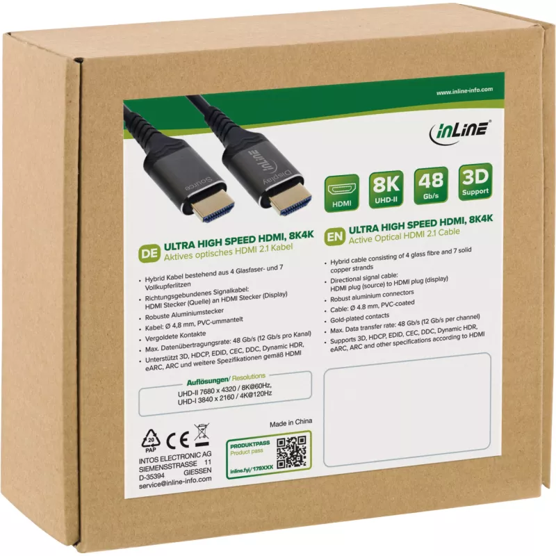 Cable HDMI InLine 17910X 10 m HDMI tipo A (estándar) negro
