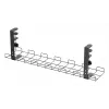 Rejilla de gestión de cables 60 cm InLine 23190G para montaje en mesa con abrazaderas de tornillo, negra