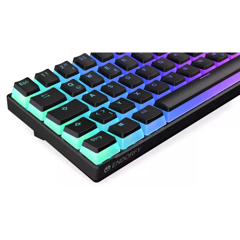 Teclado gaming ENDORFY Thock Compact RF Inalámbrico USB QWERTZ 61 teclas RGB LED