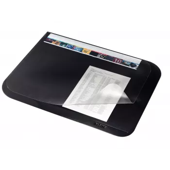 Alfombrilla de escritorio LEITZ 5312-00-95, PVC negro, 650×500 mm