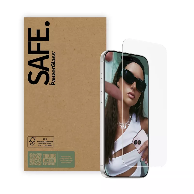 PanzerGlass SAFE. by ® Protector de pantalla iPhone 17 Pro Max | 16 Pro Max | Ultra-Wide Fit | Bulk