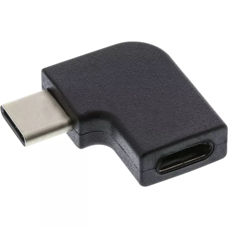 Adaptador InLine USB 3.2 Gen.2, conector macho USB-C / conector hembra USB-C, en ángulo