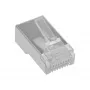 Conectores macho blindados InLine 8P8C RJ45 para cable redondo, pack de 100 uds.