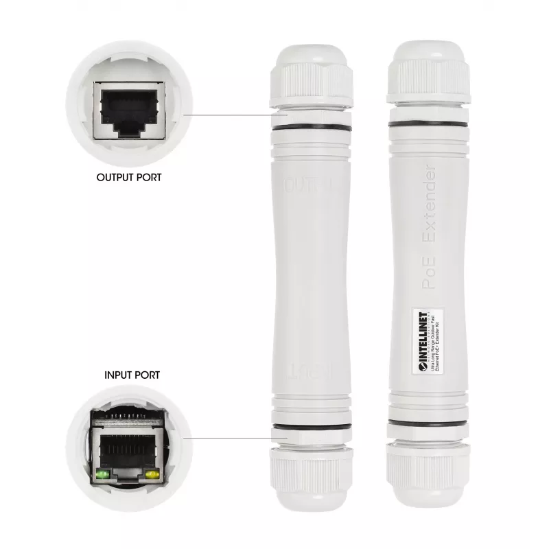 Kit extensor Intellinet Ultra Long Range Outdoor Fast Ethernet PoE+ 1000 m 95 W IP67
