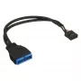 InLine USB 2.0 a 3.0 interno cabecera USB 2.0 / USB 3.0 interno, 0,30 m