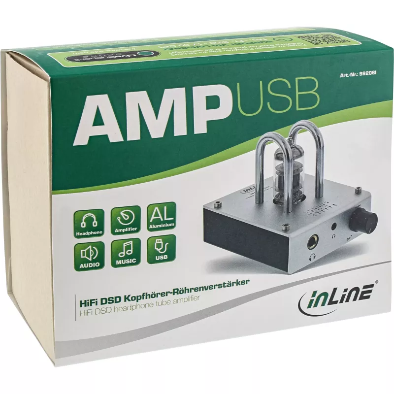 InLine AmpUSB, amplificador de válvulas DAC de audio USB HiFi Hi-Res AUDIO DSD