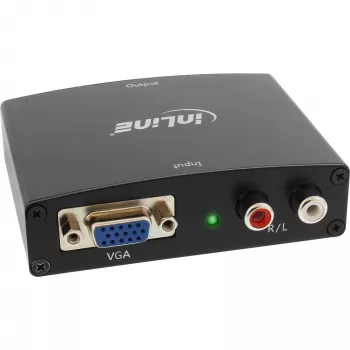 Convertidor InLine VGA + audio a HDMI entrada VGA y audio RCA salida HDMI