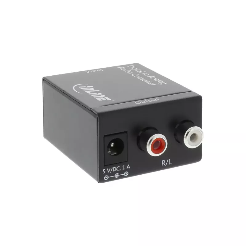 Convertidor de audio InLine digital a analógico entrada Toslink o RCA salida 2x RCA estéreo