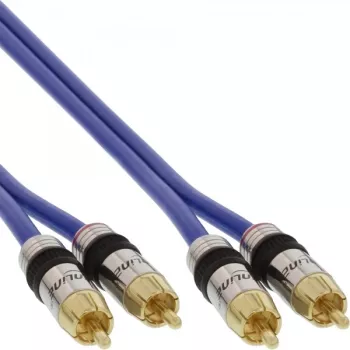 Cable de audio RCA InLine Premium 2x conector macho/macho RCA dorado 30m