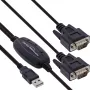 Cable adaptador InLine USB 2.0 a 2x serie USB Type-A a 2x conector macho Sub-D de 9 pines 1,5 m