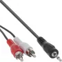 Cable de audio 2x conector macho RCA / conector macho jack estéreo de 3,5 mm 1,5 m InLine 89939S