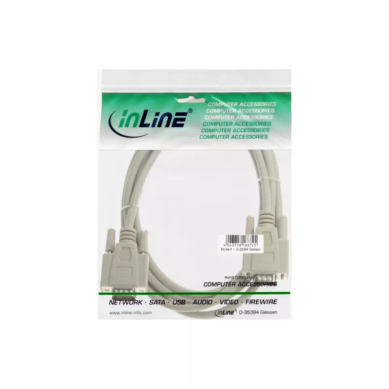 Cable VGA 15 pines HD conector macho/conector macho beige 2 m InLine 17712