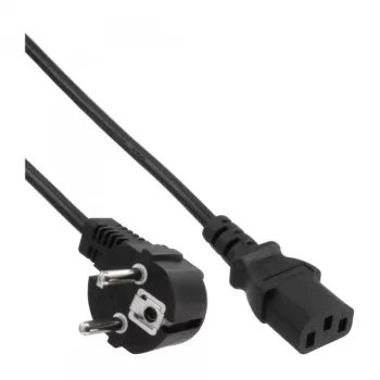 Cable de alimentación InLine, CEE 7/7 acodado / conector macho IEC C13 de 3 polos, 7 m