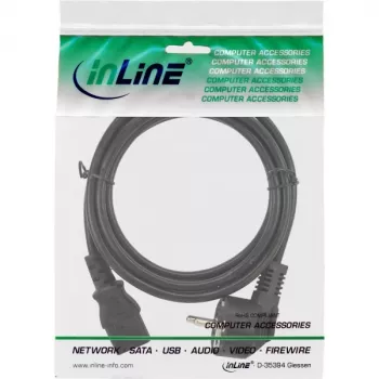 Cable de alimentación InLine, CEE 7/7 acodado / conector macho IEC C13 de 3 polos, 7 m