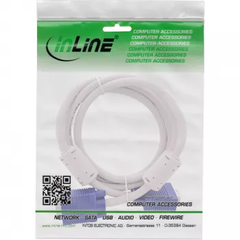 Cable S-VGA InLine 15 HD gris conector macho/conector macho 10 m