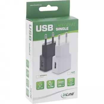 Adaptador de alimentación USB Single InLine 31504W 100-240V a 5V/1,2A blanco