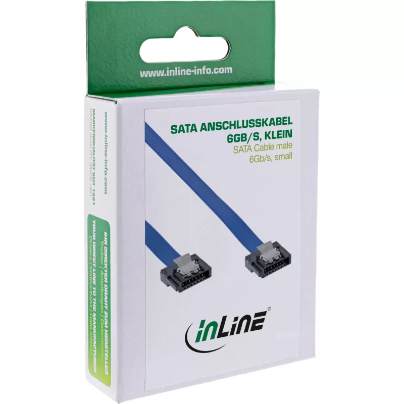 InLine Cable SATA 6Gb/s conector pequeño 0,15 m con bloqueos 27701K