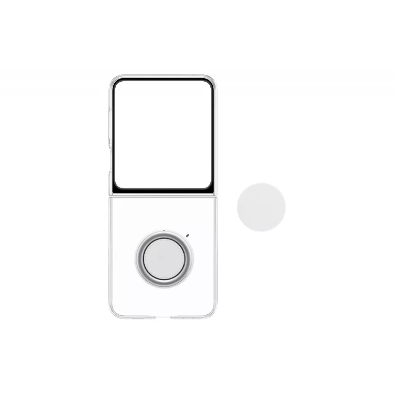 Samsung EF-XF73KKTEGWW kit de inicio para Galaxy Z Flip5, funda Clear Gadget Case + adaptador de corriente, transparente/negro