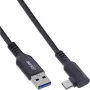 InLine Cable USB 3.2 Gen.1, conector USB-C en ángulo - conector USB-A para VR, negro, 5m