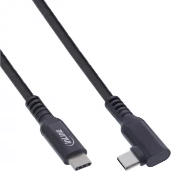 InLine Cable USB 3.2 Gen.1, conector USB Type-C/macho en ángulo para VR, negro, 5m