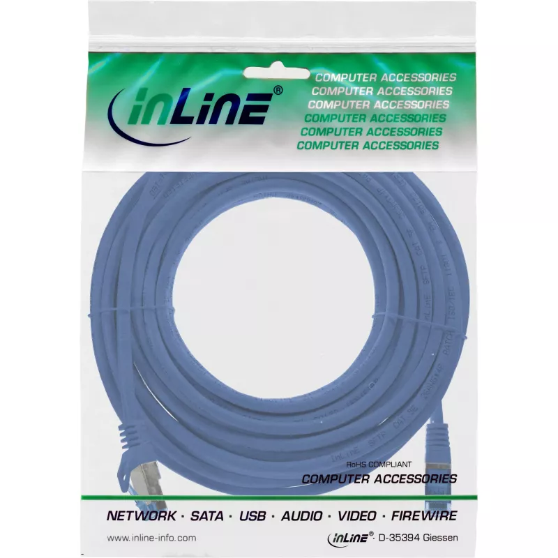 InLine 72607B Cable de red Azul 7,5 m Cat6a S/FTP (S-STP)